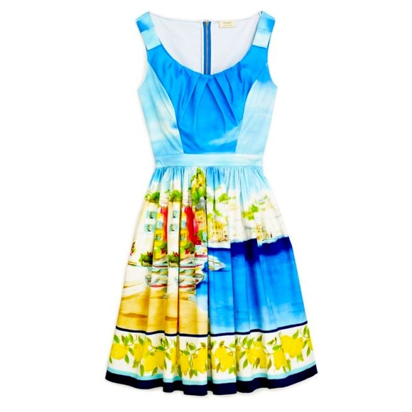 SOLD***Kate Spade 'Elza' Dress Capri Landscape Lemons! - Picture 5 of 9